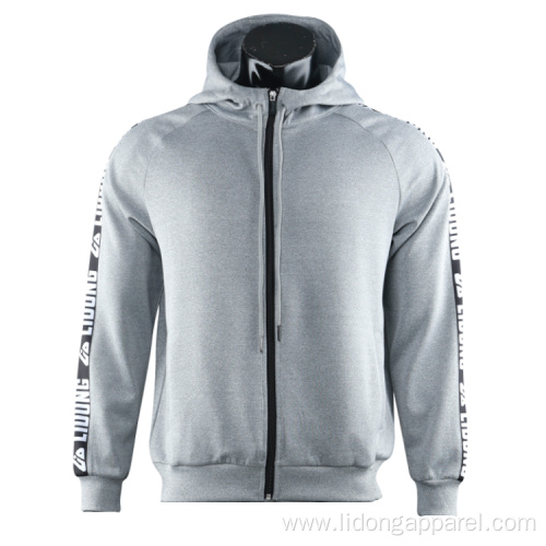 Low Moq Pullover Grey Men Hoodies With Zipper